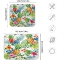 thumbnail image 3 of FREEAMG Tropical Pineapple Palm Tree Leaves Flower Summer Dish Drying Mat for Kitchen Counter 16 x 18 Inch, Microfiber Multi-Purpose Counter Rack Sink Drainer Pad, 3 of 7