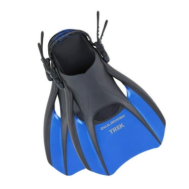 Tilos Getaway Snorkeling Fins for Wider Feet S/M Blue - Walmart.com