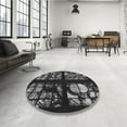 thumbnail image 4 of Ahgly Company Machine Washable Indoor Round Transitional Gray Area Rugs, 6' Round, 4 of 7