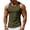 Army Green, variant on Men's Muscle Tank Top Slim Fit Contrast Trim Sleeveless Gym Workout Shirt Athletic Tee,3XL