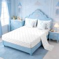 thumbnail image 3 of Erosebridal Blue Princess Bowknot 7pcs Bedding Comforter Set For Teen Girls,Cartoon Letter N Monogrammed Queen Bedding Sets,Reversible, 3 of 7