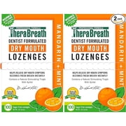 TheraBreath Dry Mouth Lozenges with Zinc, Mandarin Mint, 100 Count, 2 Pack