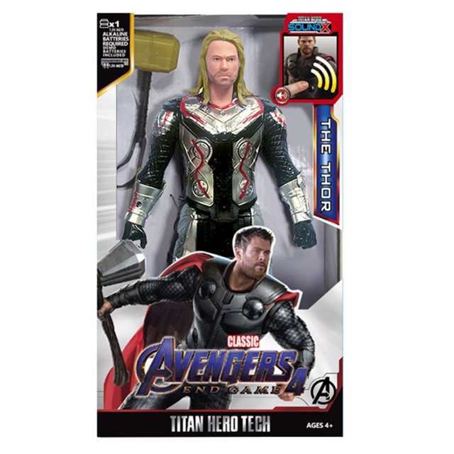 Figuras de acción de los vengadores de Marvel, muñecos de 30cm, Spiderman, Thanos, Hulk, Iron Man, Capitán América, Thor, Pantera Negra Fivean unisex