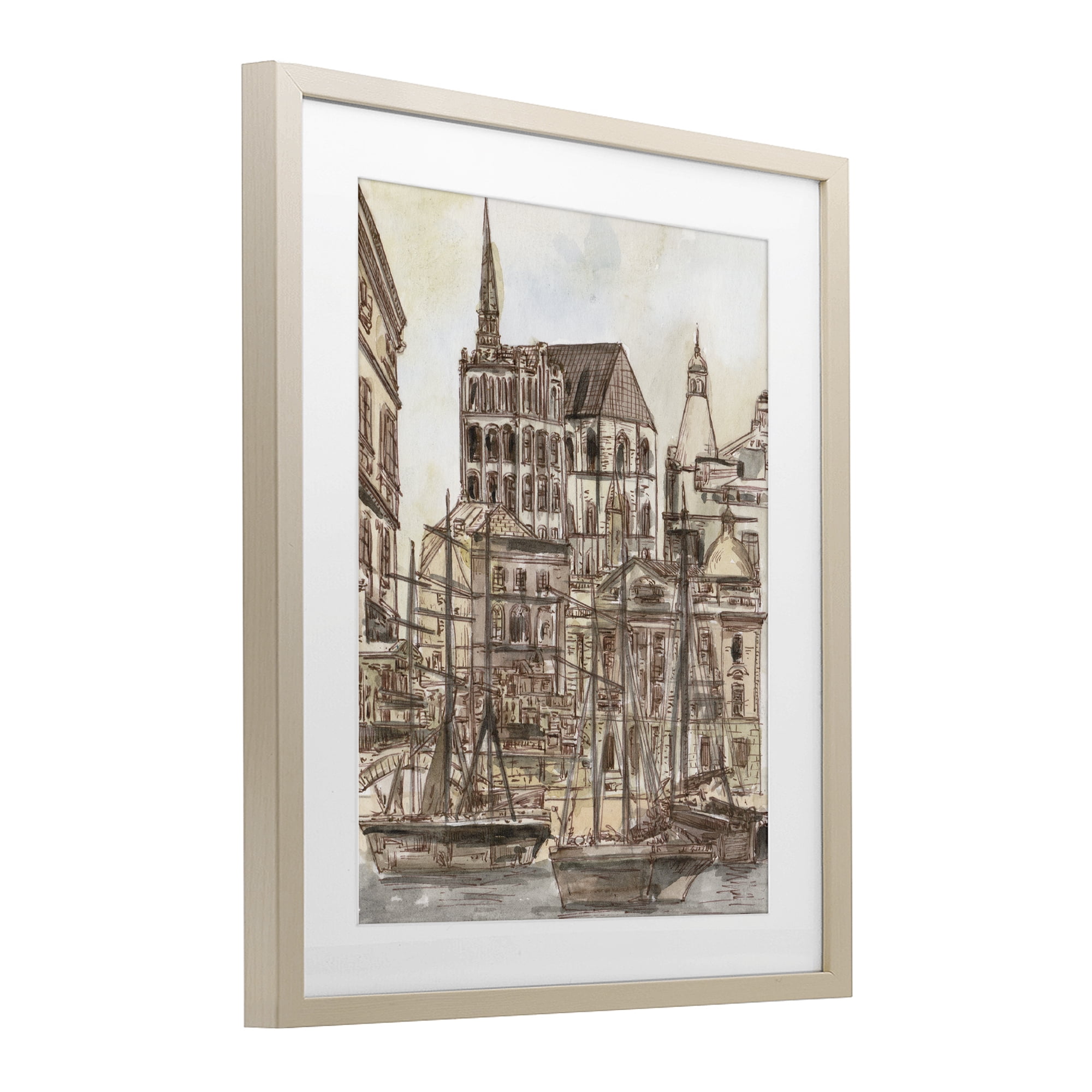 Stupell Industries Harbor of Salted Remnants Birch Framed Print Under Glass, design by Melissa Wang