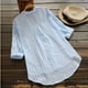 thumbnail image 4 of Blusa informal con estampado de rayas y cuello en V suelta a la moda de verano para mujer Fridja  hj3658, 4 of 6