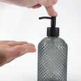 thumbnail image 3 of Unique Bargains 1 Pc Elegant Circle Raindrop Pattern Soap Pump Dispenser for Bathroom 13.52oz Gray Black, 3 of 6