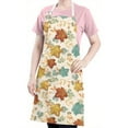 thumbnail image 5 of Autumn Fall Leaves Pattern Apron-Garden Aprons for Women with Pockets-Cotton Linen Waterproof Kitchen Cooking Gardening Aprons Adjustable for Kitchen,Cooking,BBQ and Salon 33"x27", 5 of 7