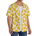 thumbnail image 2 of Sikiie Cheese Men's Cuban Shirt, Hawaiian Shirts, Business Casual Button Down Shirts, Short Sleeve Shirt-XX-Large, 2 of 5