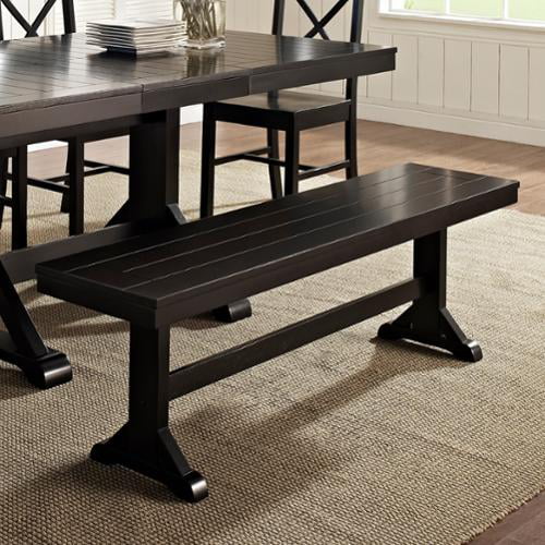 Middlebrook Designs 60-inch Antique Black Rustic Farmhouse Dining Bench