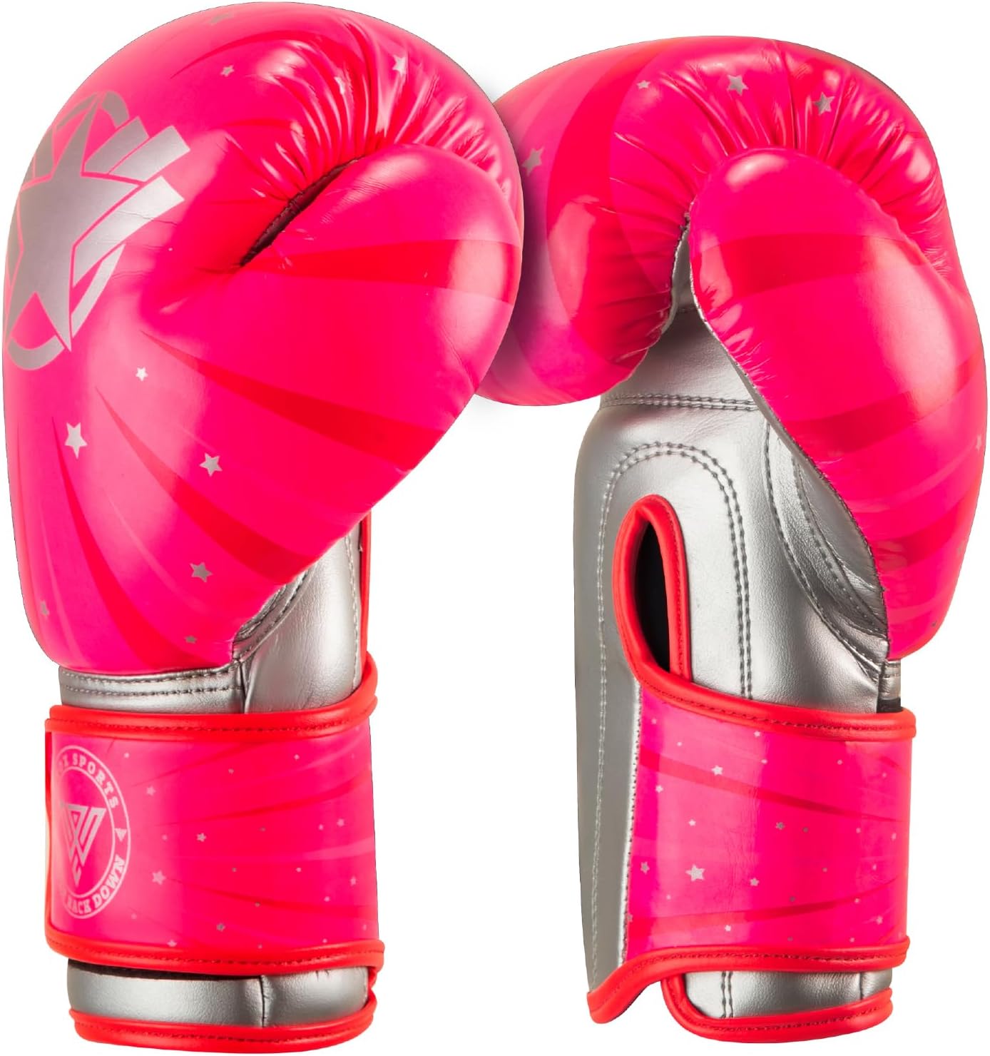 WYOX 6oz Kids Boxing Gloves – Silver Star | Punching, Strength Training, Kickboxing, Boxing Hand Wraps, Training, Sparring Gear