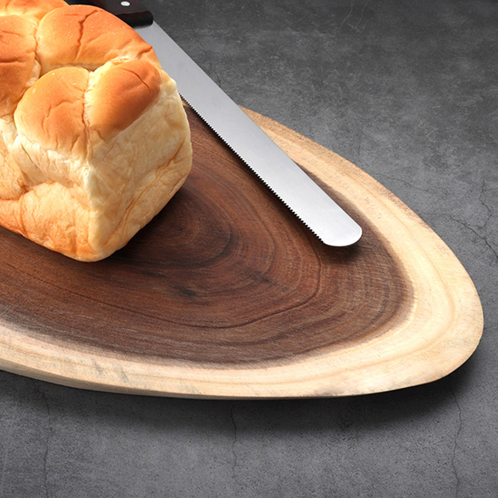 HINTRMENT Bread Board Acacia Wood 1Pack For Dessert Plate At Christmas