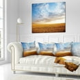 thumbnail image 2 of Designart Wheat Field under Summer Sky - Landscape Printed Throw Pillow - 16x16, 2 of 4