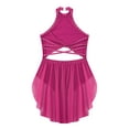 thumbnail image 3 of iiniim Girl's Lyrical Dance Dress Ballet Gymnastics Skirted Leotard Latin Jazz Modern Dancwear Hot Pink 12, 3 of 6