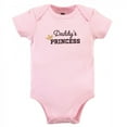 thumbnail image 4 of Hudson Baby Infant Girl Cotton Bodysuits 3pk, Daddys Princess, 6-9 Months, 4 of 4