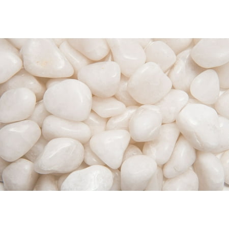 Milky Quartz Crystal Fantasia Crystal Vault: 1/2 lb High Grade Milky Quartz Tumbled Stones - XLarge - 1.5