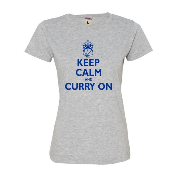 Womens Keep Calm And Curry On Deluxe Soft T-Shirt