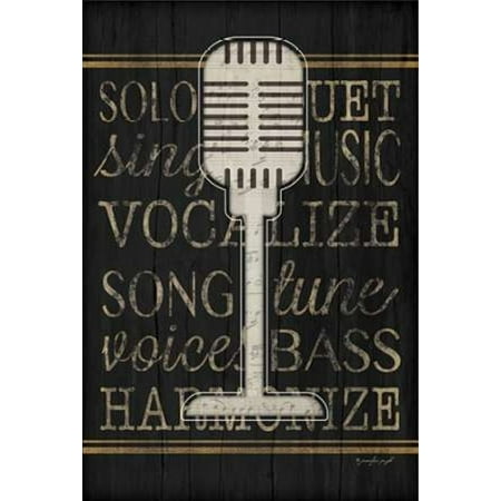 Supplier Generic Music Microphone Canvas Art - Jennifer Pugh (12 X 18)