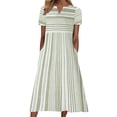 thumbnail image 1 of B91xZ Robes d'Été pour Femmes 2024 Mode Manches Bouffantes Robe à Volants Robe d'Été Hiver Tenue de Plage, Vert P, 1 of 5