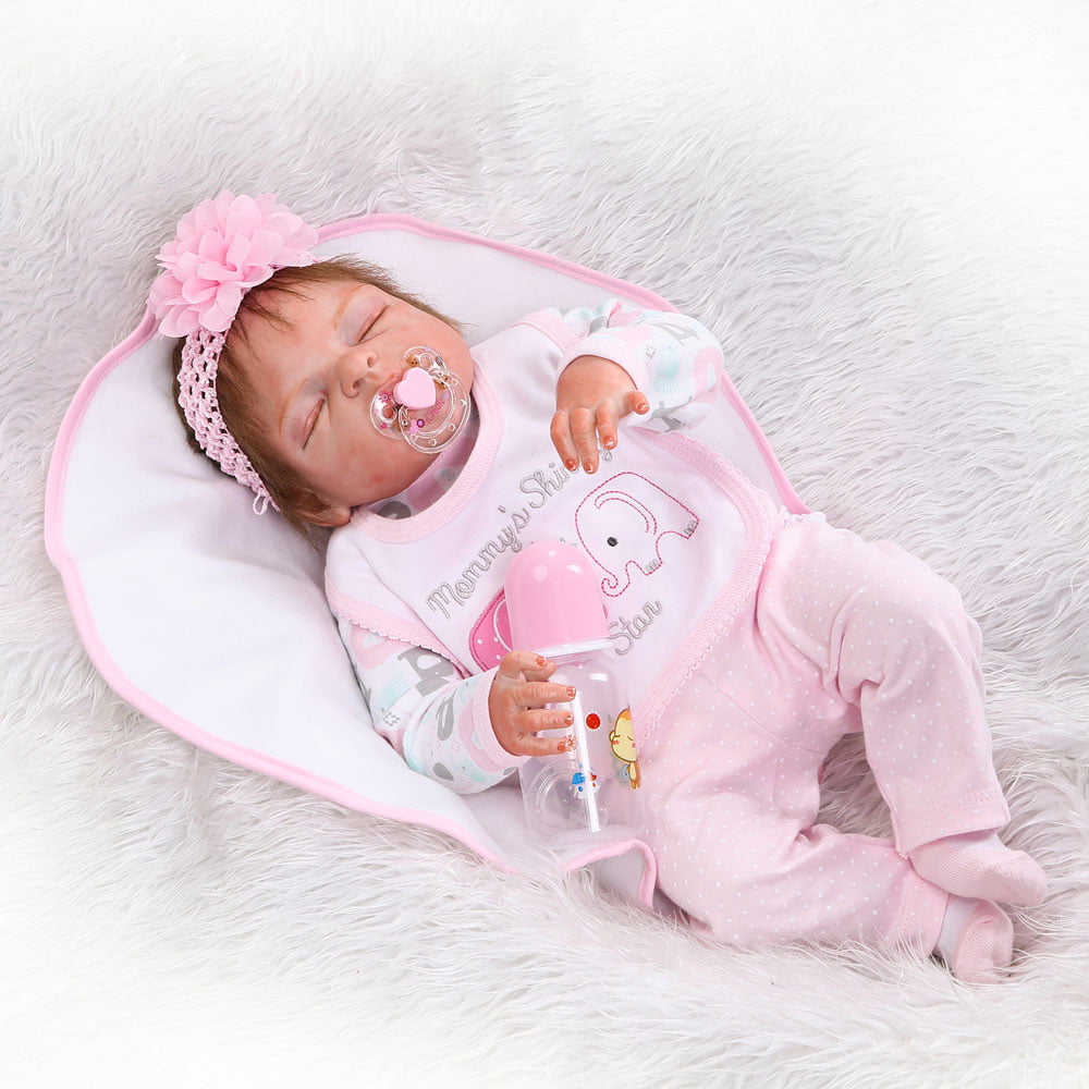 10" girl all vinyl newborn baby simulation baby doll toy reborn doll baby 