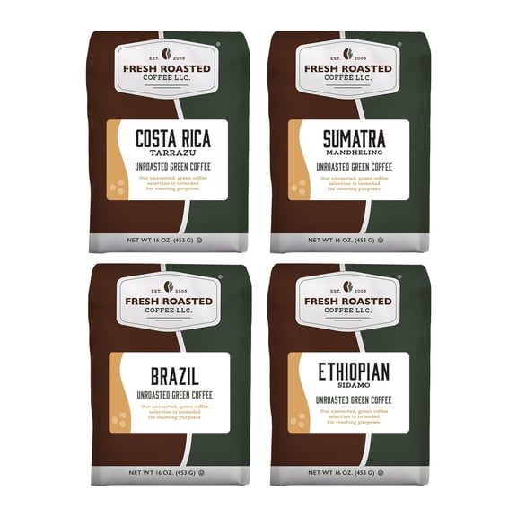 Fresh Roasted Coffee, Home Roaster's Sampler, Adventurer's Green Coffee