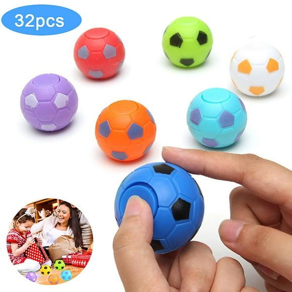 32pcs Fidget Spinners Soccer Balls Rotatable Soccer Finger Stress Anxiety Relief Balls Kids Adults Gift