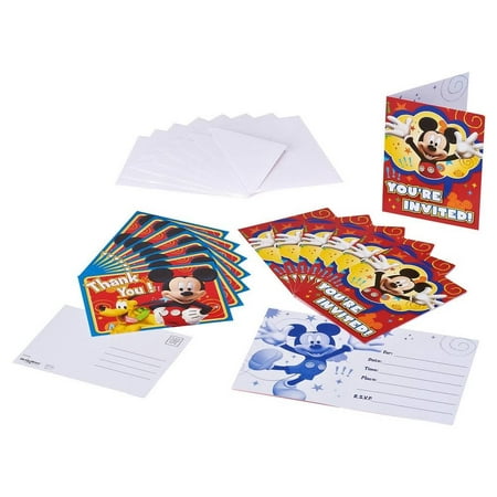 Mickey Mouse Clubhouse Party Invite and Thank You Combo, 8ct