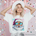 thumbnail image 6 of Merry Christmas Santa Sunglasses Christmas T-Shirt, Funky Retro Holiday Tee, 6 of 8