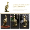 thumbnail image 2 of 4pcs Antique Peacock-Shaped Ornament Sculpture Vintage Brass Animal Ornament, 2 of 8