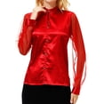 thumbnail image 1 of WEAIXIMIUNG T-Shirts Amusants pour Femmes, Mode Décontractée, Manches Longues, Imitation Soie, 1 of 9