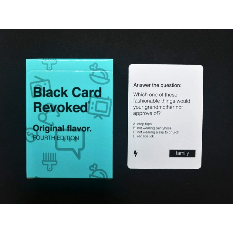 Black Card Revoked, Card Game, Fourth Edition, Focus on Family + more -  Walmart.com