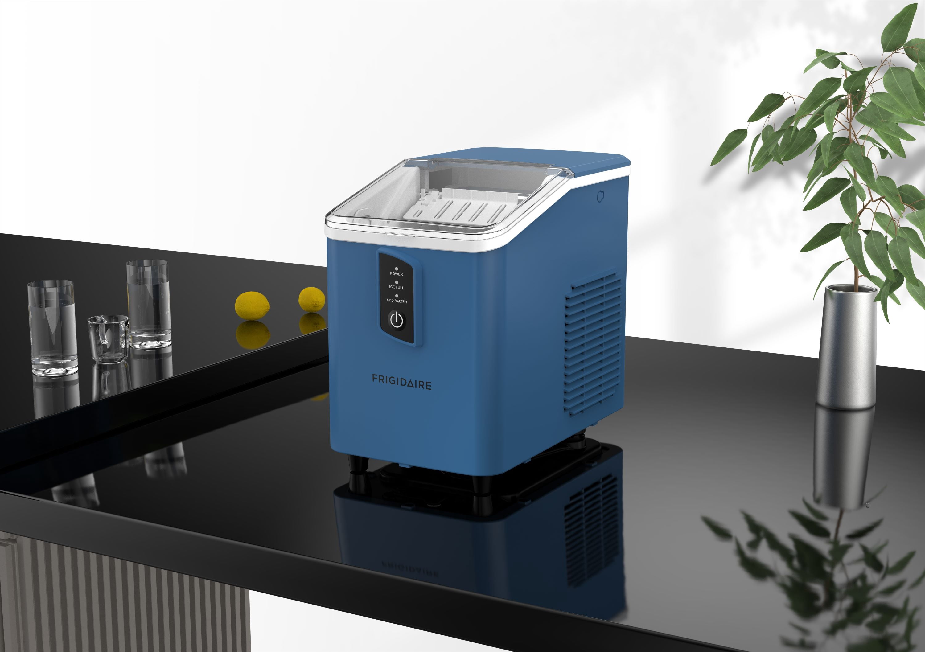 Frigidaire 26 Lbs. Countertop Ice Maker, Bullet Shaped Ice, Azure