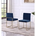 thumbnail image 3 of Best Master Jacobsen Velvet Upholstered Armless Dining Chair in Navy (Set of 2), 3 of 3