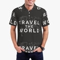 thumbnail image 2 of Balery Travel The World1 Printed Men’s Short Sleeve Polo Shirt, Midweight Men's Shirt,Golf Polo shirts -3X-Large, 2 of 8