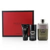 Gucci Guilty Pour Homme Coffret: Eau De Toilette Spray 90ml + Deodorant Stick 75ml + After Shave Balm 50ml 3pcs