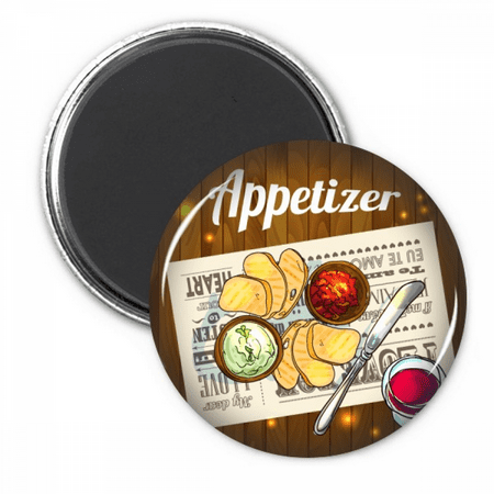 

Appetizer Slice of Bread Wine Refrigerator Magnet Sticker Decoration Badge