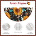thumbnail image 4 of KLL Vintage Sunflowes Christmas Tree Skirt 48" ,Party Decorations Farmhouse for Christmas Decorations Holiday Party, 4 of 6