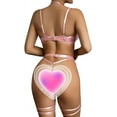 thumbnail image 3 of Sexy Pu Leather Strappy Underwire Garter Belt Lingerie Set, 3 of 5
