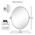 thumbnail image 6 of TEHOME Farmhouse Oval Chrome Metal Pivot Bathroom Vanity Mirror Tilting Vanity Mirrors 19x24", 6 of 6