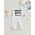 thumbnail image 3 of Western Baby Girl Boy Clothes Cow Print Long Sleeve Zipper Romper 3M 6M 12M Bodysuit Crewneck Jumpsuit Fall Winter Outfit, 3 of 9