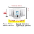 thumbnail image 2 of 4/5/6 Inch Exhaust Fan Home Silent Inline Pipe Duct Fan Bathroom Extractor Ventilation Kitchen Toilet Wall Air Cleaning ,Durability and Easy Installation, 2 of 4