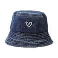 thumbnail image 1 of Sombrero para el de niños Portable Lindo Bucket Sombrero para actividades al aire libre Viajes cortos Summer azul oscuro, 1 of 8