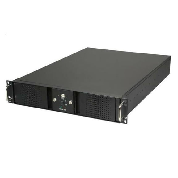 Athena Computer Power Corp. RM-DD2U24E808 2U Rackmount Black Steel Chassis