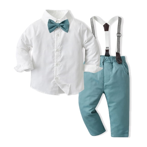 Conjunto de camisa de manga larga y pantalón Sonducket para niños color azul claro 80cm