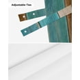 thumbnail image 7 of Tie Up Valance Curtain for Kitchen, Coastal Nautical Anchor Teal Rod Pocket Short Curtains Adjustable Tie-Up Shade Valances, Farm Vintage Wood Grain Window Treatment for Bathroom Living Room Bedroom, 7 of 7