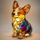 thumbnail image 2 of Animal Art Night Light Resin Cute Dog Series La Lámpara Mesa (Corgi), 2 of 9