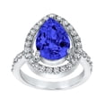 thumbnail image 4 of ELYA Jewelry Women's Pear-Cut Blue Cubic Zirconia Sterling Silver Ring, 4 of 4