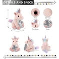 thumbnail image 2 of DolliBu Pink Unicorn Stuffed Animal with Silver Cross Plush - Religious Baby Baptism Gifts for Boys and Girls, Cute Baby Dedication Christening Gifts Plush Prayer Toy Healing Teddy Bear - 9 Inches, 2 of 6