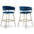 thumbnail image 6 of Set of 2 Aleck Gray Fabric Counter Stool with Antique Finish Wood Legs, 6 of 6