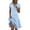 Light Blue, variant on Lovzfmll Shirt Dress for Women, Collared Short Sleeve, Casual Mid-Length Dress Purple, S