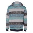 thumbnail image 3 of Burnside Printed Striped Fleece Sweatshirt.B8603 - X-Large - Light Blue/Black, 3 of 5